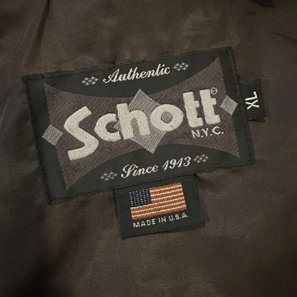 SCHOTT Vintaged Cowhide Café Racer Leather Jacket 654 XL - Picture 5 of 14